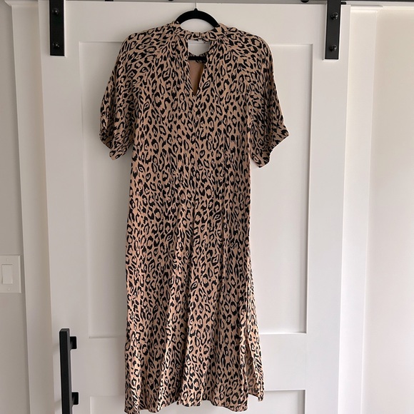 Anthropologie Leopard McKenzie Mock Neck Tunic Dress Small - Picture 3 of 6